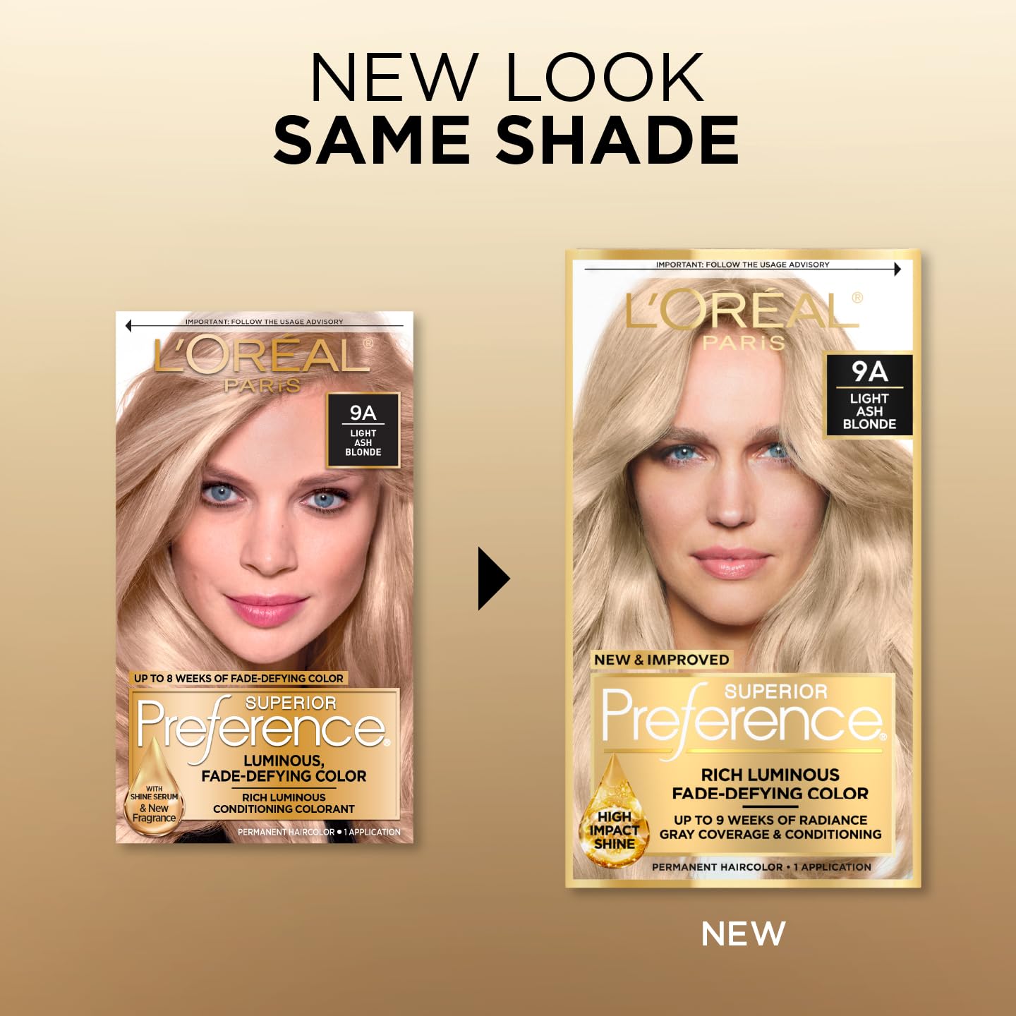 L’Oreal ParisSuperior Preference Light Ash Blonde 9A Cooler,1 Each (Pack of 4)
