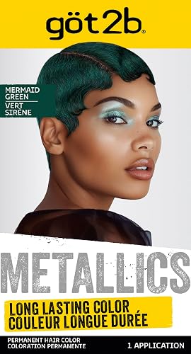 Got2b Metallics Permanent Hair Color, M77 Mermaid Green