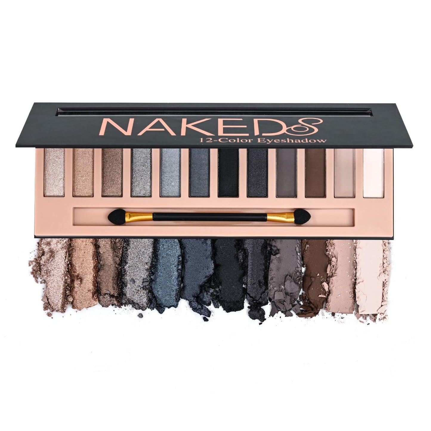 BOLOPER 12 Colors Makeup Smoky Eyeshadow Palette Natural Nude Matte Shimmer Glitter Pigment Eye Shadow Pallete Set Black Eye Shadow Halloween Make Up Beauty and Personal Care BOLOPER