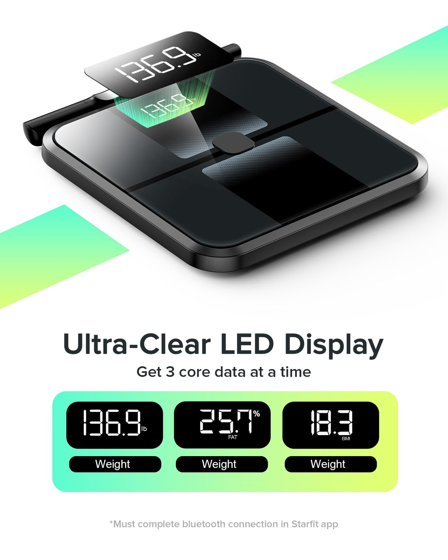 RunStar Scale for Body Weight and Fat, Full-Body Bathroom Scale with 8 Electrodes for BMI, Muscle Mass, High-Accuracy Body Composition Monitor…