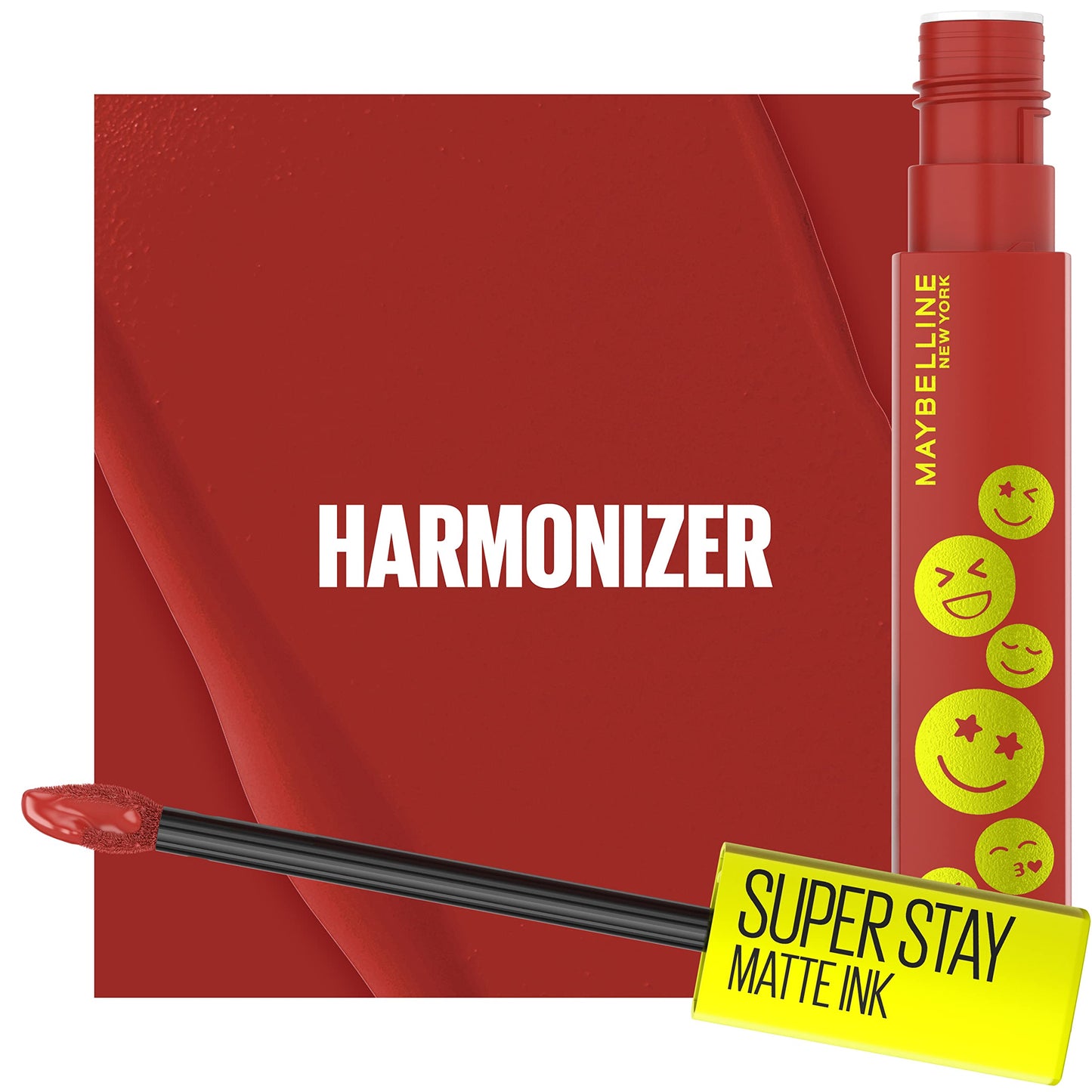 Maybelline Super Stay Matte Ink Liquid Lip Color, Moodmakers Lipstick Collection, Long Lasting, Transfer Proof Lip Makeup, Harmonizer, Red Brown, 1