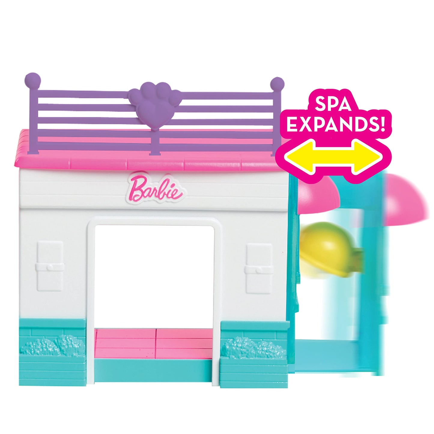 Barbie Pets Spa Day Playset, 8 Piece Connectible Playset with Pet Figures and Accessories, Kids Toys for Ages 3 Up by Just Play