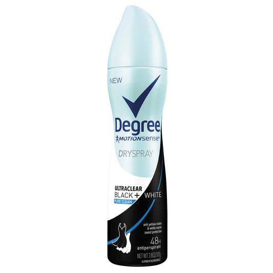 Degree UltraClear Antiperspirant Dry Spray Protects from Deodorant Stains Pure Clean Deodorant for Women 3.8 oz Beauty and Personal Care Degree