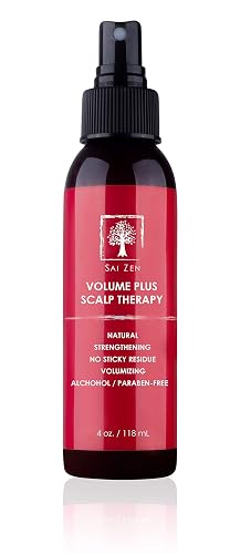 Sai Zen Volume Plus Scalp Therapy Spray | Post-Shower Hair Strengthening Formula | Made in USA |Alcohol and Paraben Free, 4 oz.