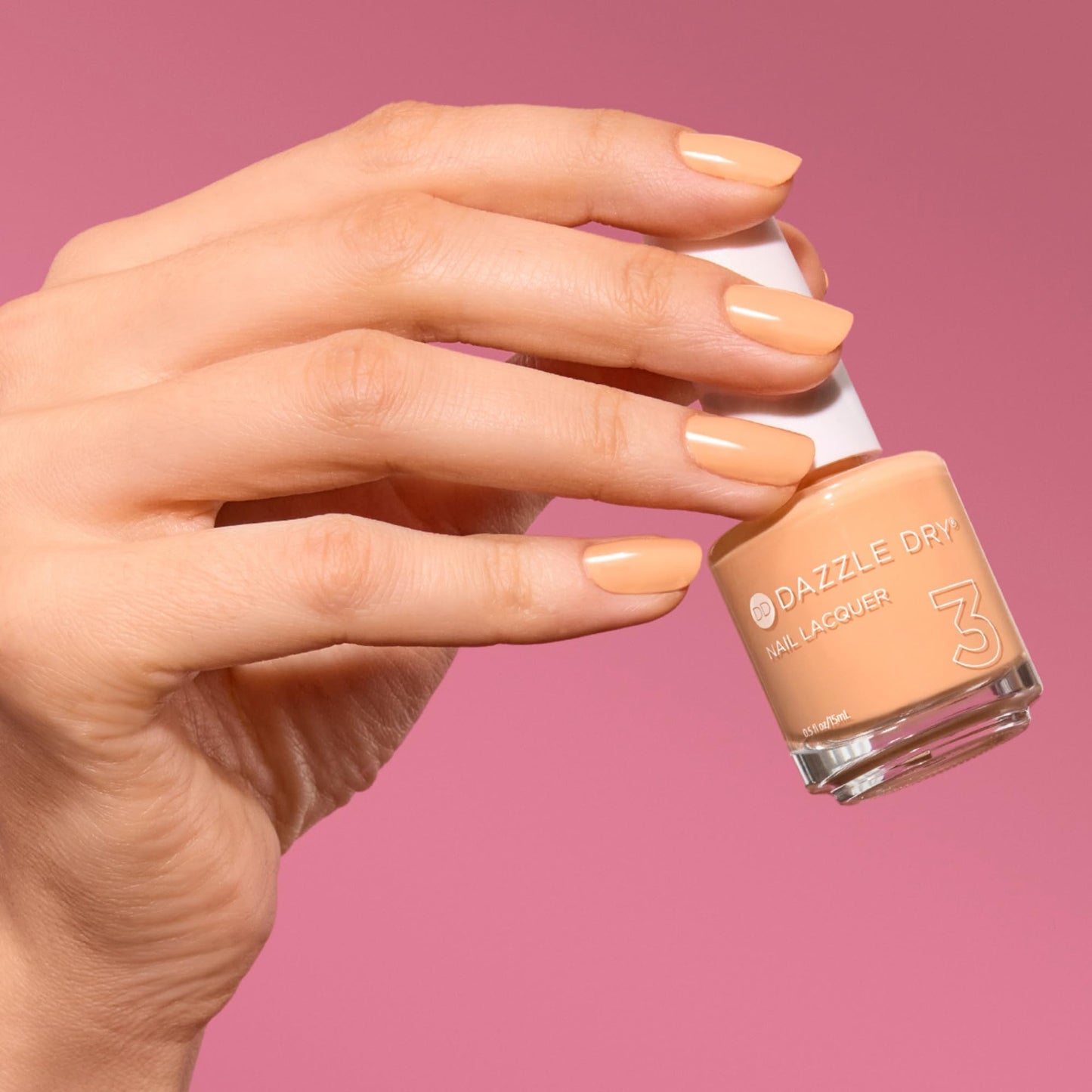 Dazzle Dry Nail Lacquer (Step 3) - Creamsicle Sorbet - A refreshing cantaloupe melon. Semi-sheer cream. (0.5 fl oz) Beauty & Personal Care Dazzle Dry
