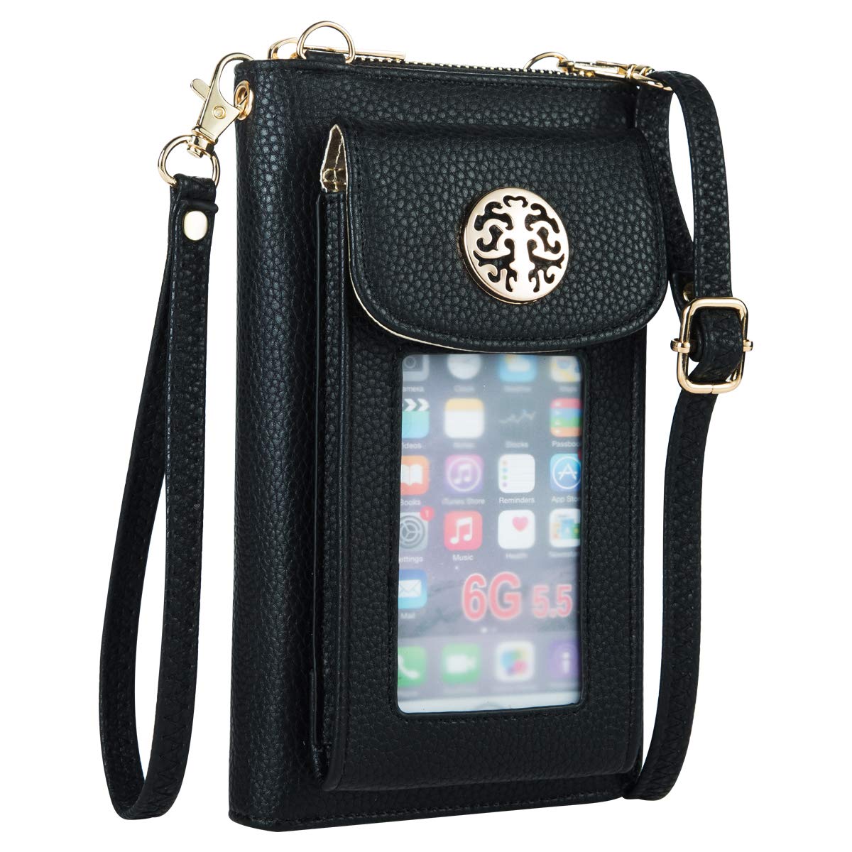 Heaye Small Crossbody Purse Wristlet Wallet Cell Phone Bag for Women