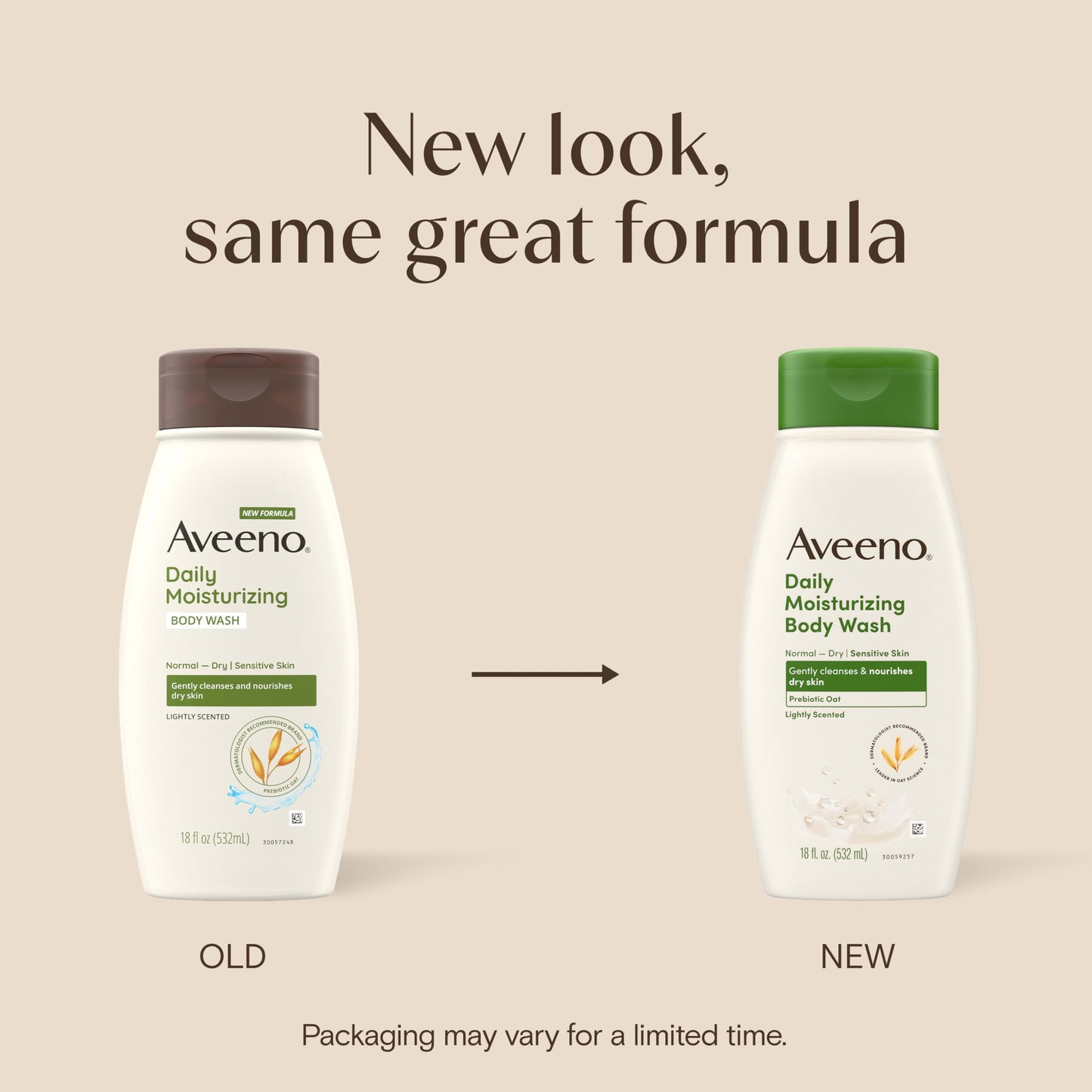 Aveeno Daily Moisturizing Body Wash for Normal to Dry Skin, Sensitive Skin Formula with Prebiotic Oat, Gently Cleanses & Nourishes Dry Skin, Lightly Beauty & Personal Care Aveeno