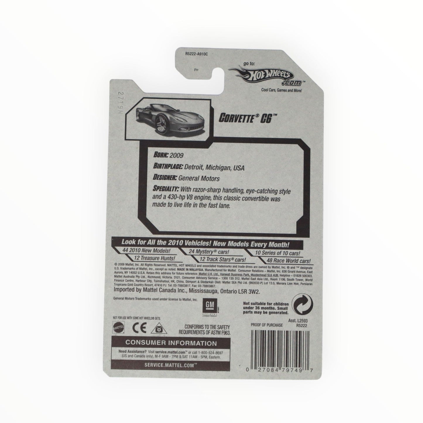 HOT WHEELS 2009 NEW MODELS BURNT ORANGE CORVETTE C6 PR5 3/42