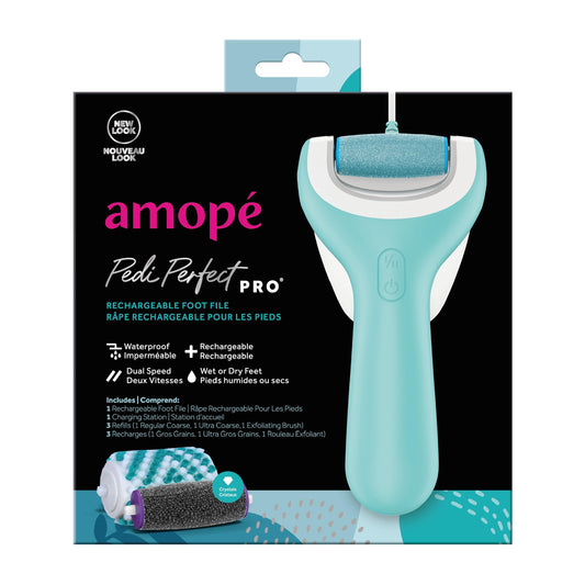 Amope Pedi Perfect Pro Wet & Dry Electric Foot File Callus Remover Kit, Waterproof, Rechargeable, Pedicure Tool for Feet, Removes Hard, Dead Skin Beauty & Personal Care Amope