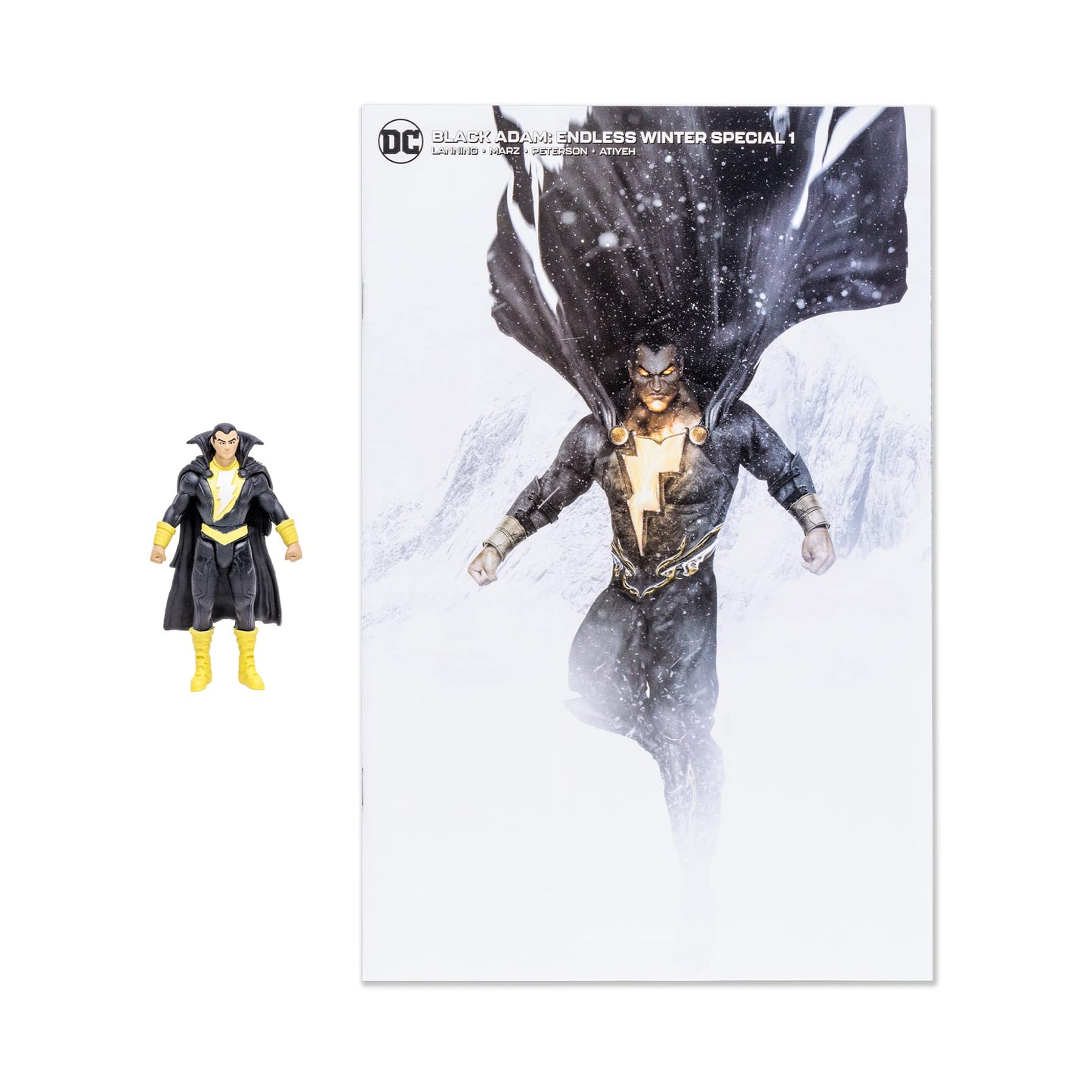 McFarlane Toys - DC Direct - 3IN Figure with Comic WV1 - Black ADAM (Endless Winter)