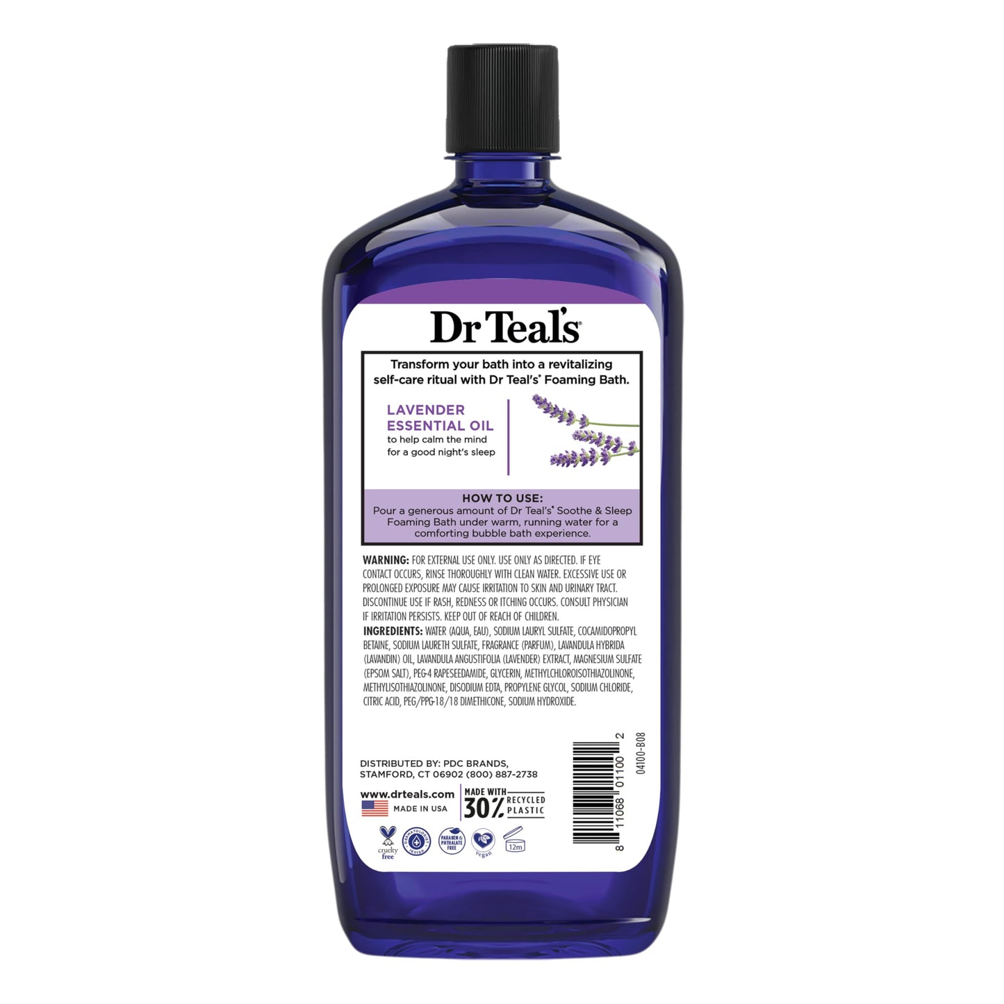 Dr Teal’s Foaming Bath with Pure Epsom Salt, Soothe & Sleep with Lavender, 34 Ounces (Packaging May Vary) Beauty and Personal Care Dr Teal's