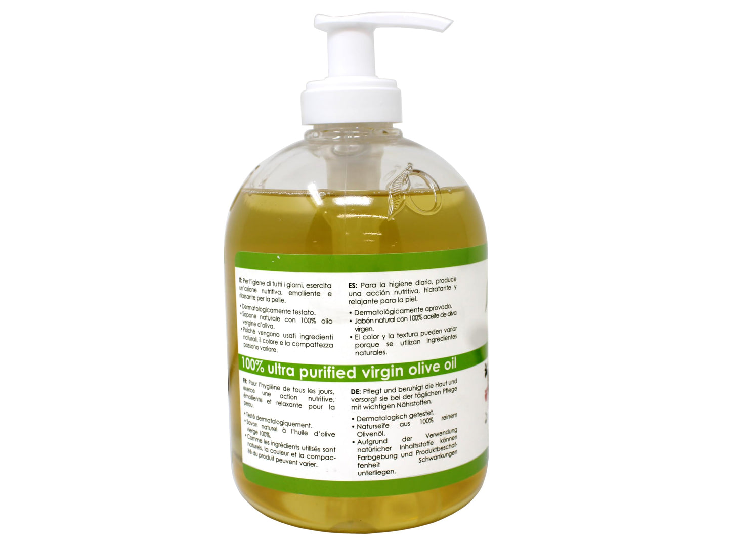 Olivella Classic Face and Body Soap with Ultra Purified Virgin Olive Oil, 16.9 Fl Oz - 6 Pack