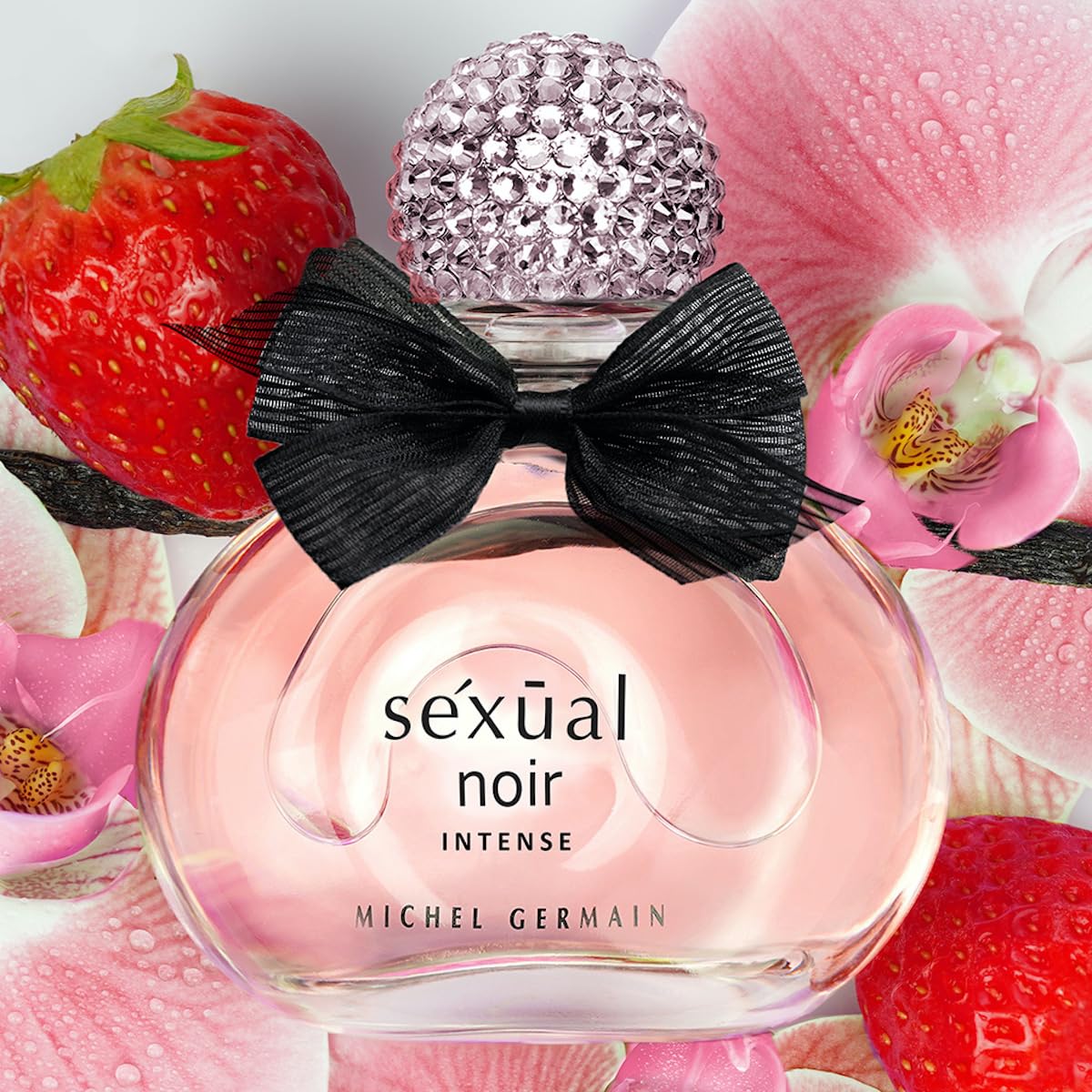 Michel Germain Sexual Noir Eau de Parfum Intense Perfume for Women, Notes of Sweet Strawberries, Pink Orchid, Warming Vanilla, 1.4 Fl Oz
