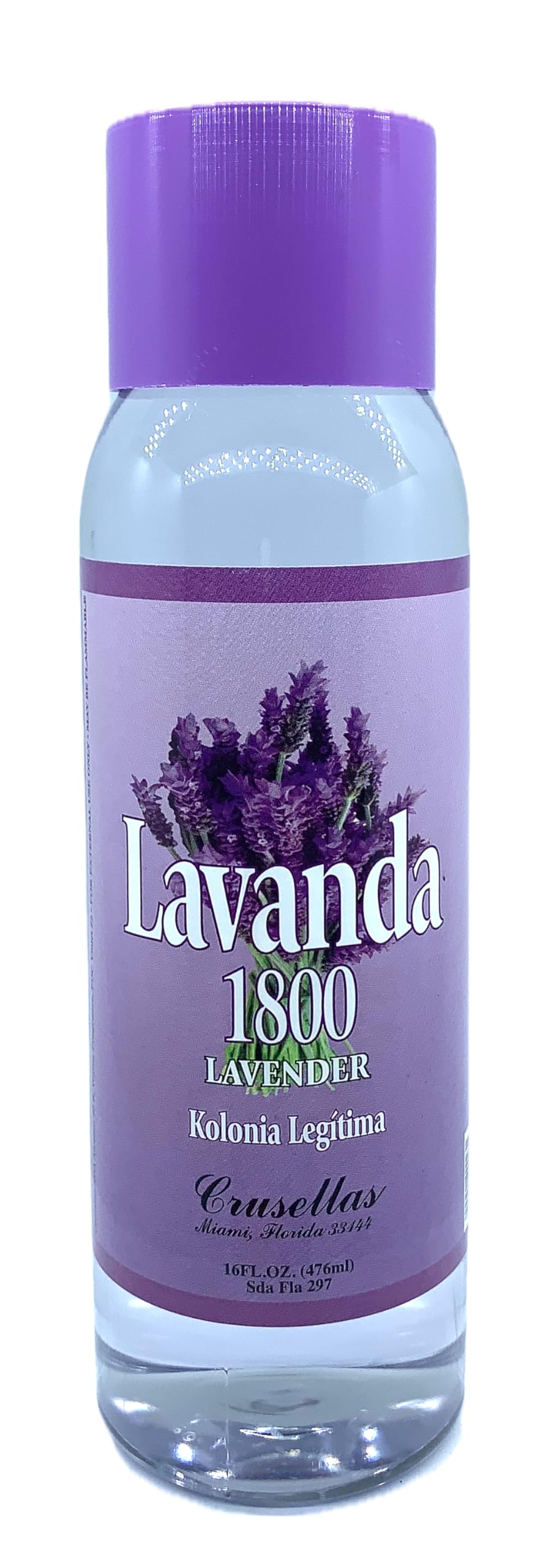 Crusellas Legitima Agua de Kolonia 1800 Lavender (Lavanda) Splash Cologne 16 Fl. Oz.