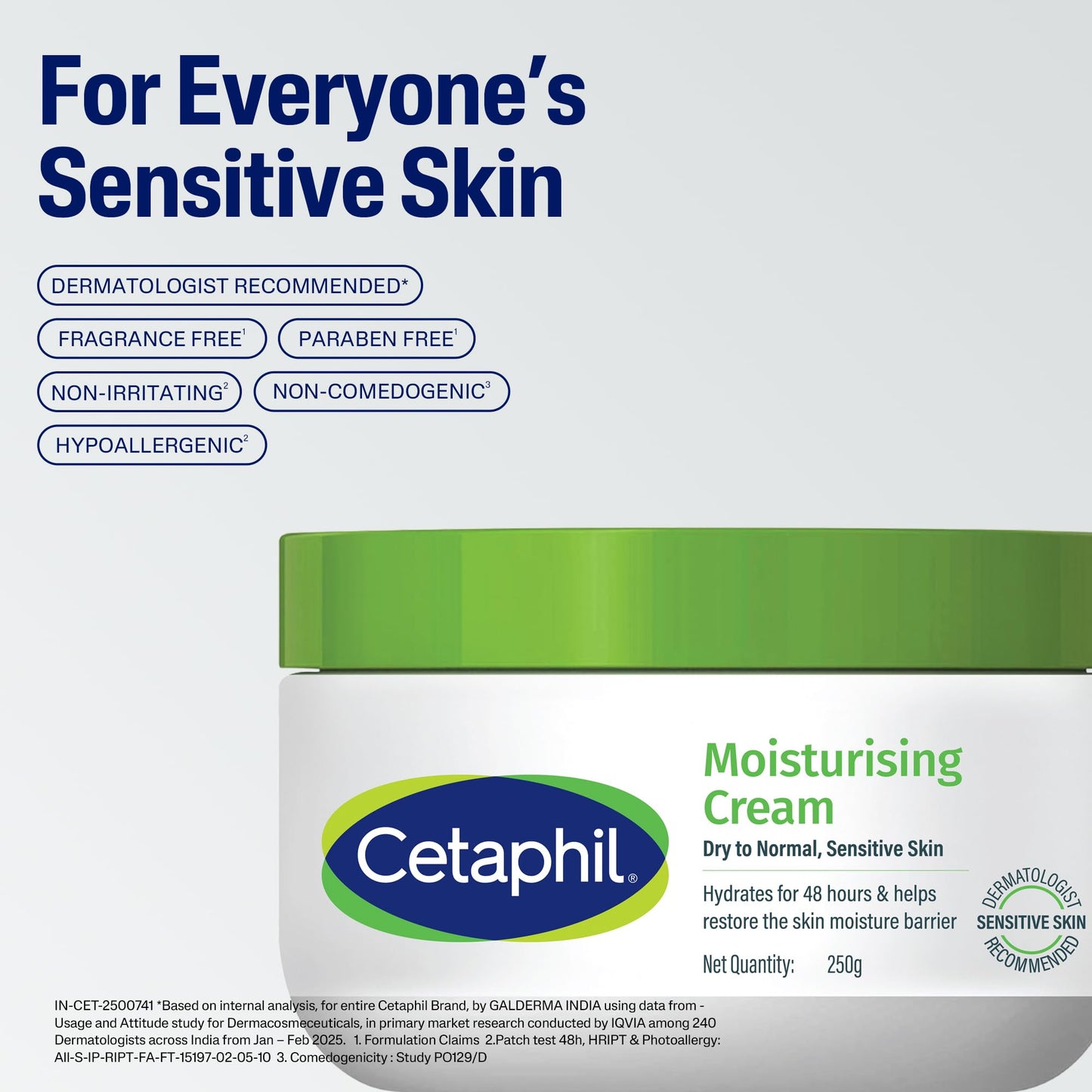 Cetaphil Face & Body Moisturizer, Hydrating Moisturizing Cream for Dry to Very Dry, Sensitive Skin, NEW 8.8 oz, Fragrance Free, Non-Comedogenic