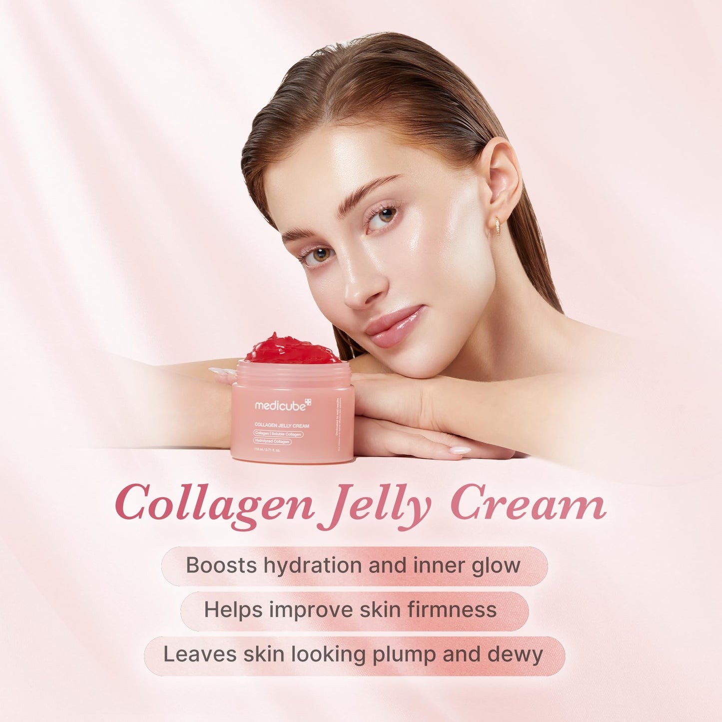 medicube Collagen Jelly Cream- Niacinamide & Freeze-Dried Hydrolyzed Collagen - Boosts skin's barrier hydration and gives 24h Glow & Lifted Look Beauty and Personal Care medicube