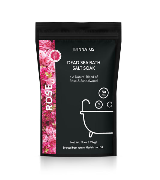 Dead Sea Soothing Bath Salt Soak with 21 Minerals - Relaxing, Detoxifying, and Nourishing for Skin - 14oz, Infused with Essential Oils - Rejuvenate Beauty and Personal Care INNATUS