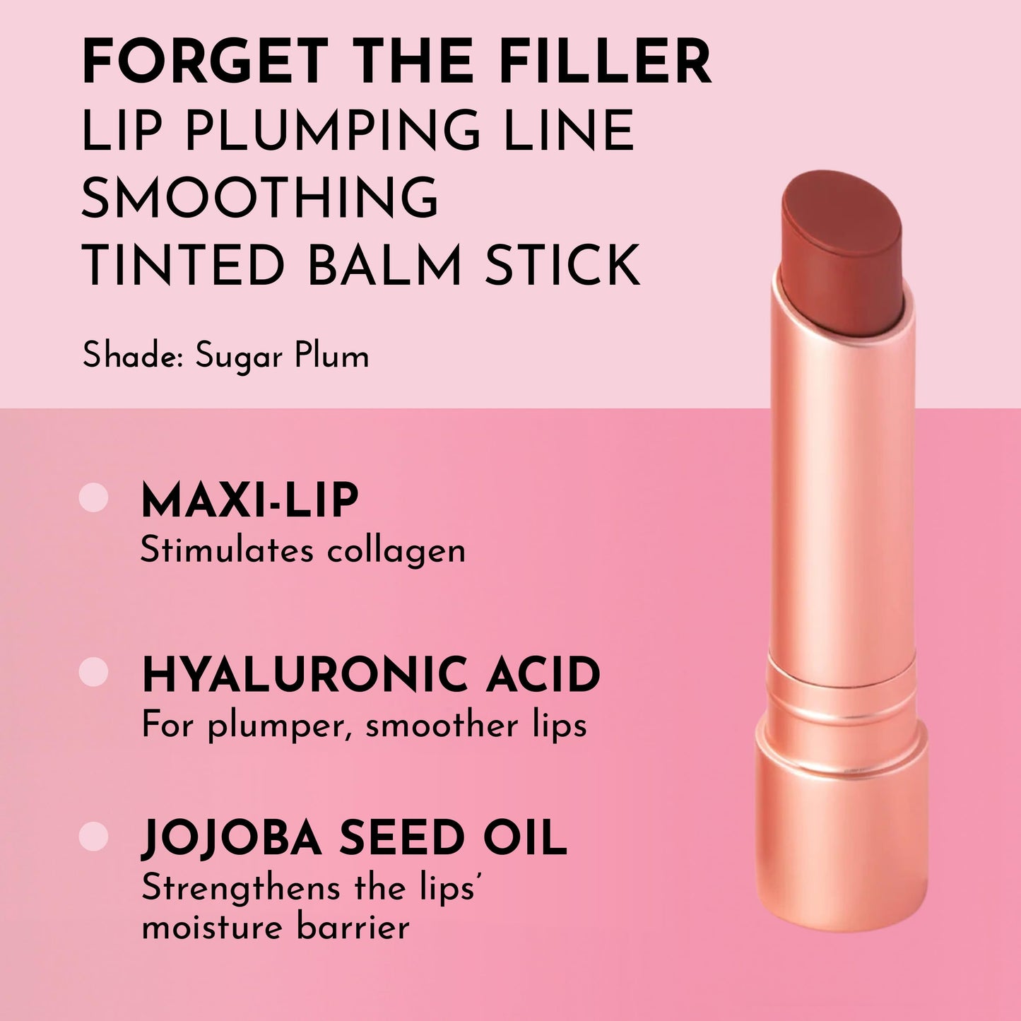 LAWLESS Women's Forget the Filler Lip Plumping Line Smoothing Tinted Balm, Sugarplum, 0.09 Ounce