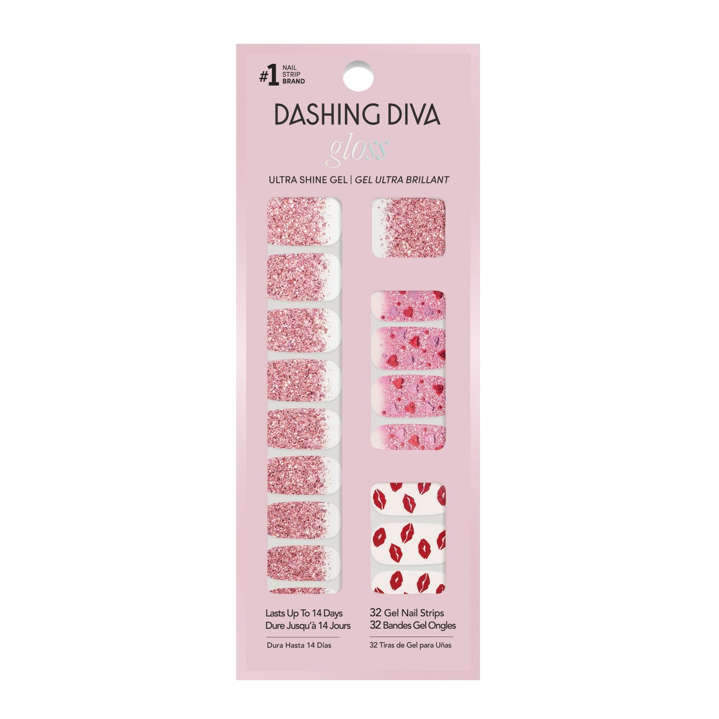 Dashing Diva Gloss Nail Strips - Queen Spirit - UV Free, Chip Resistant, Long Lasting Gel Stickers - Contains 32 Wraps, 1 Prep Pad, 1 File Beauty & Personal Care Dashing Diva