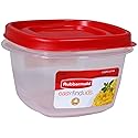 Rubbermaid 7J60 Easy Find Lid Square 2-Cup Food Storage (Pack of 8 Containers)