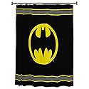 Warner Bros Batman Logo Microfiber Shower Curtain, 70-Inch by 72-Inch