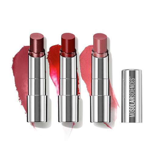 MDSolarSciences The Vivids Hydrating Sheer Lip Balm Trio SPF 30 | Tinted Sunscreen for Lips | Moisturizing Shea Butter, Avocado Oil & Vitamins E & C |