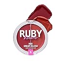Ruby Kisses Duo Cream Blush, Smooth, Natural-Looking, Long-Lasting Face Makeup Blush for Cheeks, Lips, and Eyes, Buildable and Blendable, Infused