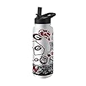 Logo Brands NCAA Georgia Bulldogs 34oz Native Quencher Bottle - Double-Wall Insulated, Stainless Steel, No-Spill Lid, Easy Carry Handle