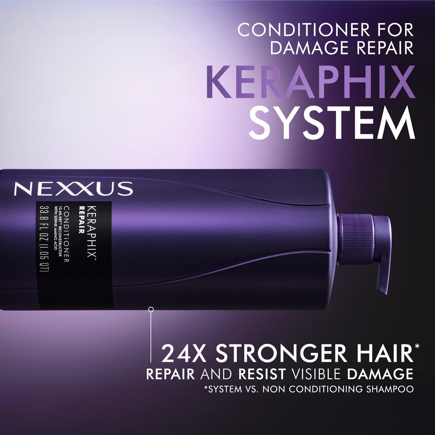 Nexxus KERAPHIX Conditioner Damage Repair for Damaged Hair Powered by KRT Keratin Resistance Therapy with Liquid Crystal Amino Acids 33.8 Fl oz (Pack Beauty and Personal Care Nexxus