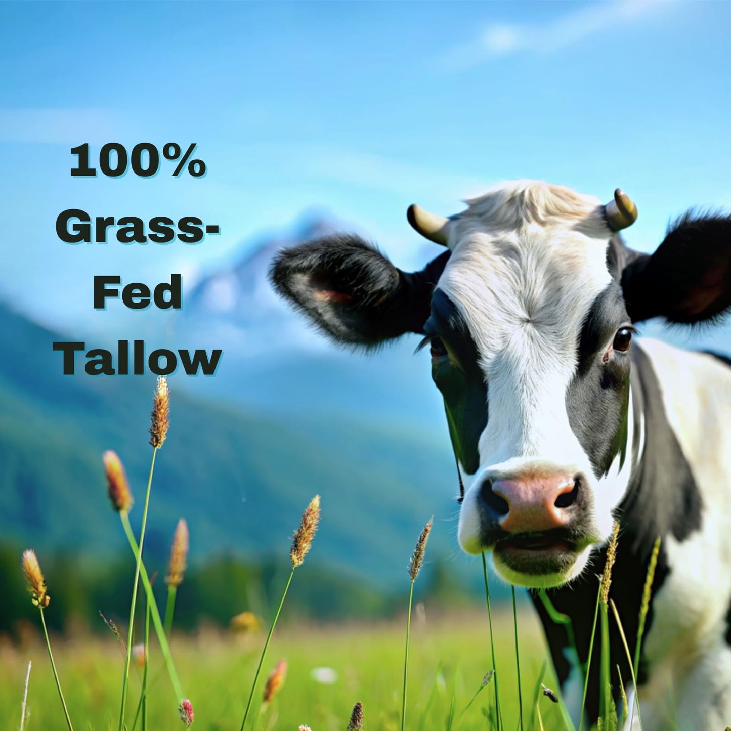 Luxvez Beef Tallow Cream for Skin: Grass-Fed Whipped Tallow Balm with Squalane Jojoba Oil - All Natural Skincare Whipped Moisturizer for Face & Body