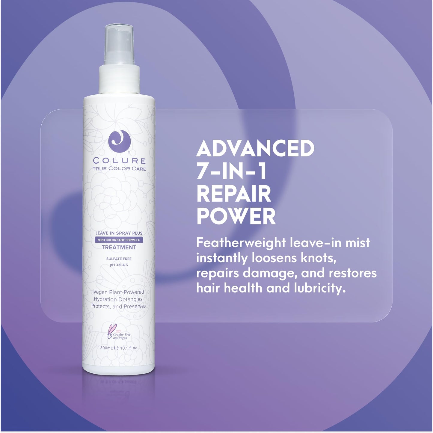 COLURE Leave-In Spray Plus, 10 Fl Oz - pH Balancing Sealer & Detangler, Acidifying Primer for Color Protection & Frizz