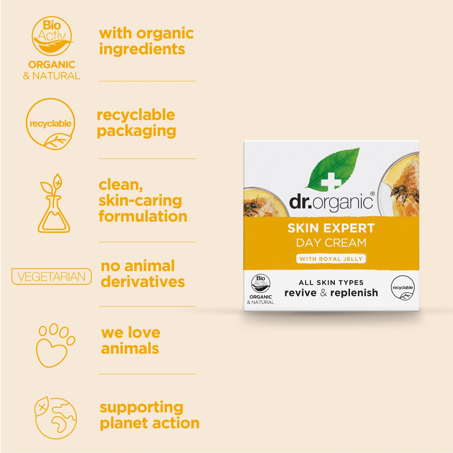Dr Organic Royal Jelly Day Cream 50ml by Dr. Organic