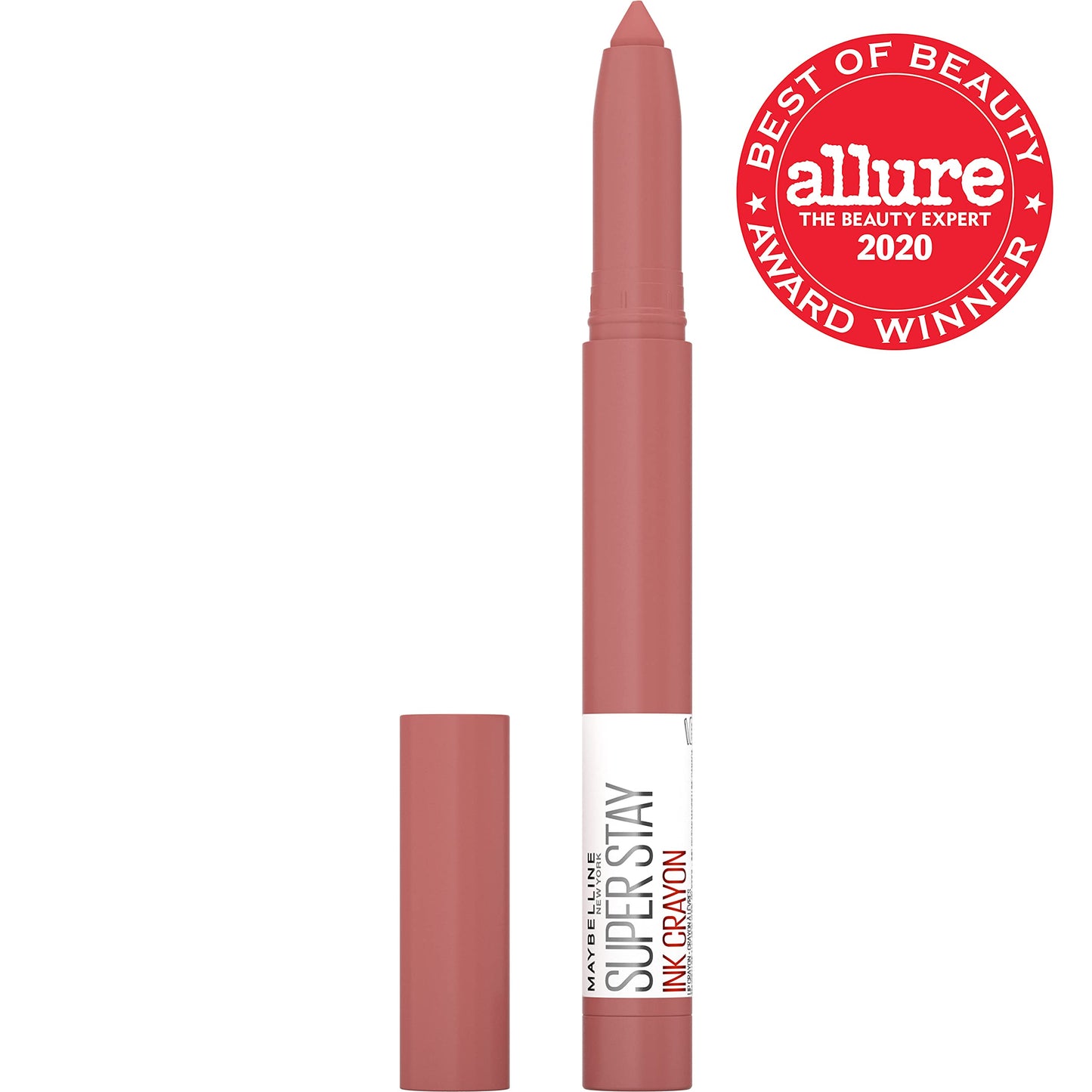 Maybelline Super Stay Ink Crayon Lipstick Makeup, Precision Tip Matte Lip Crayon with Built-in Sharpener, Longwear Up To 8Hrs, Achieve It All, Brown