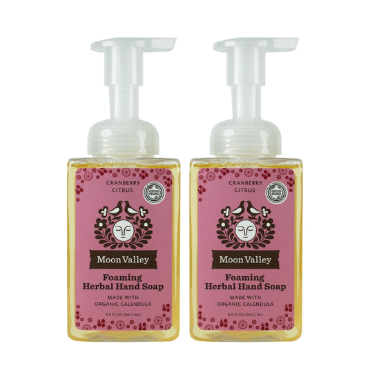 Moon Valley Herbal Foaming Hand Soap, Vegan (Cranberry Citrus, Recyclable Bottle) Beauty & Personal Care Moon Valley Organics