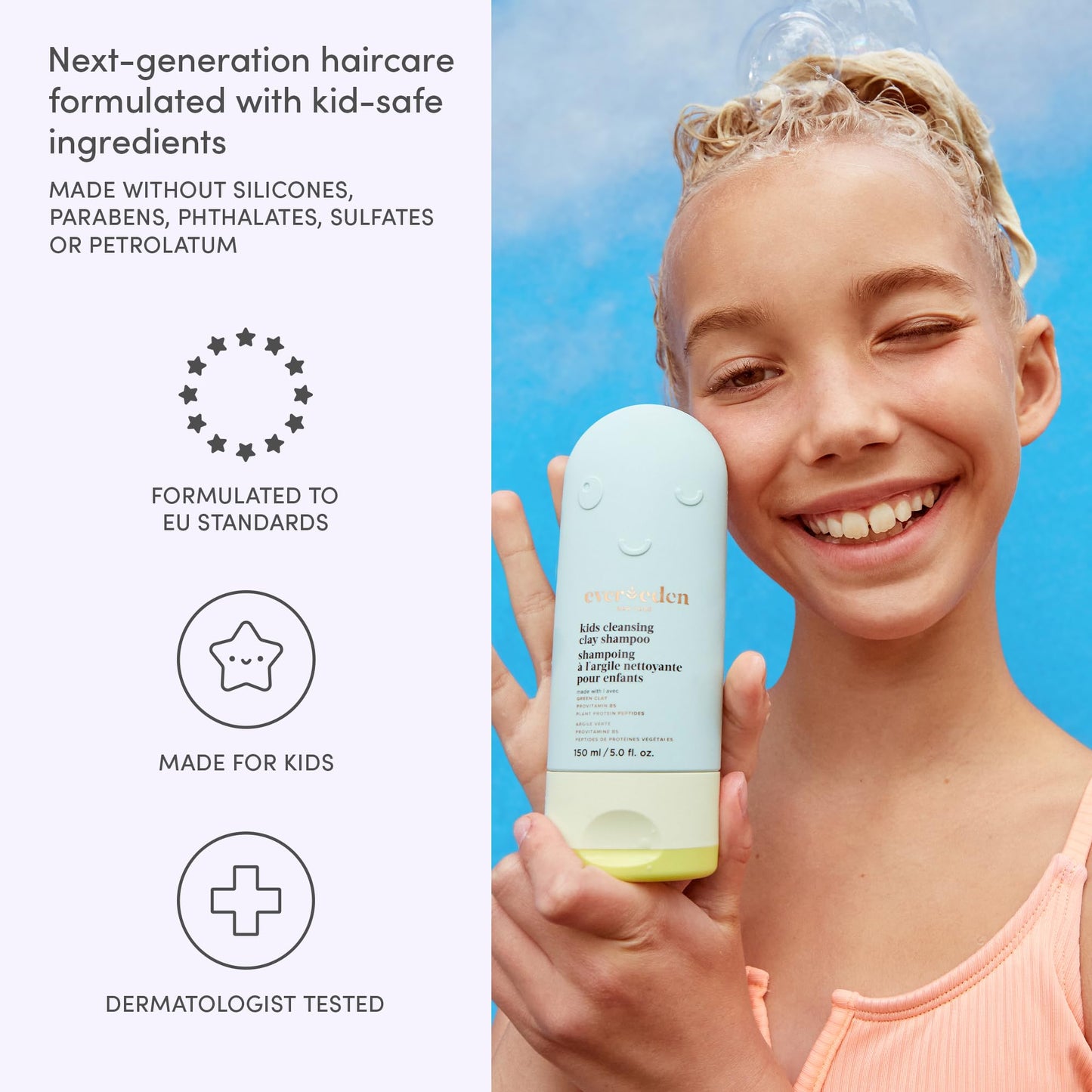 Evereden Kids After-Swim & Sports Shampoo, Detoxifies Scalp from Chlorine Beauty and Personal Care Evereden