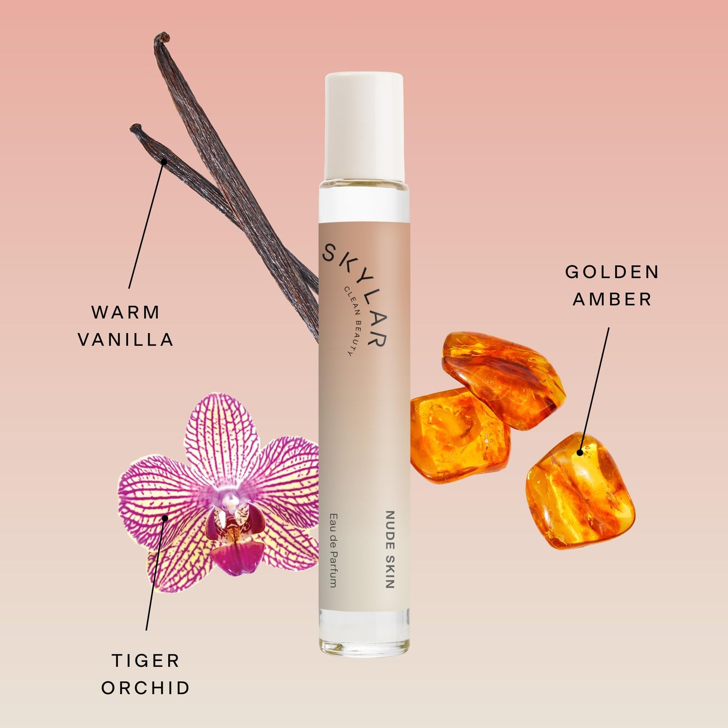 Skylar Nude Skin Travel Spray for Women - Mini Floral Vanilla Perfume with Tiger Orchid & Amber Notes - Hypoallergenic, Vegan, Clean Fragrance Beauty & Personal Care Skylar