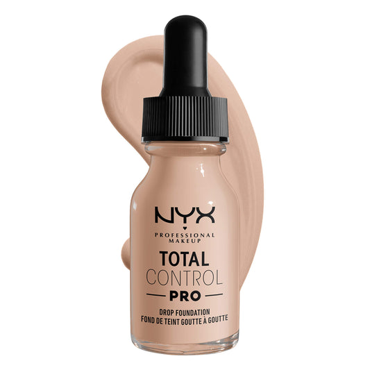 NYX PROFESSIONAL MAKEUP Total Control Pro Drop Foundation, Skin-True Buildable Coverage - Porcelain