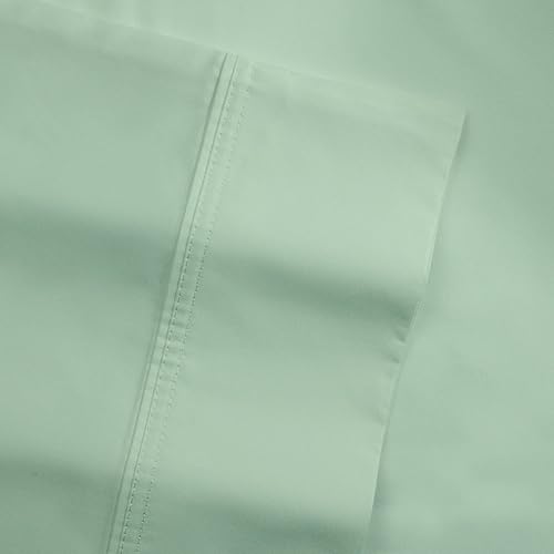 Pointehaven 500 Thread Count 100% Cotton Pillow Cases - Standard Size 30 x 20 Inches, Sage Set of 2