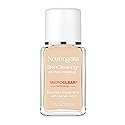 Neutrogena SkinClearing Oil-Free Acne and Blemish Fighting Liquid Foundation with Salicylic Acid Acne Medicine, Shine Controlling, for Acne Prone