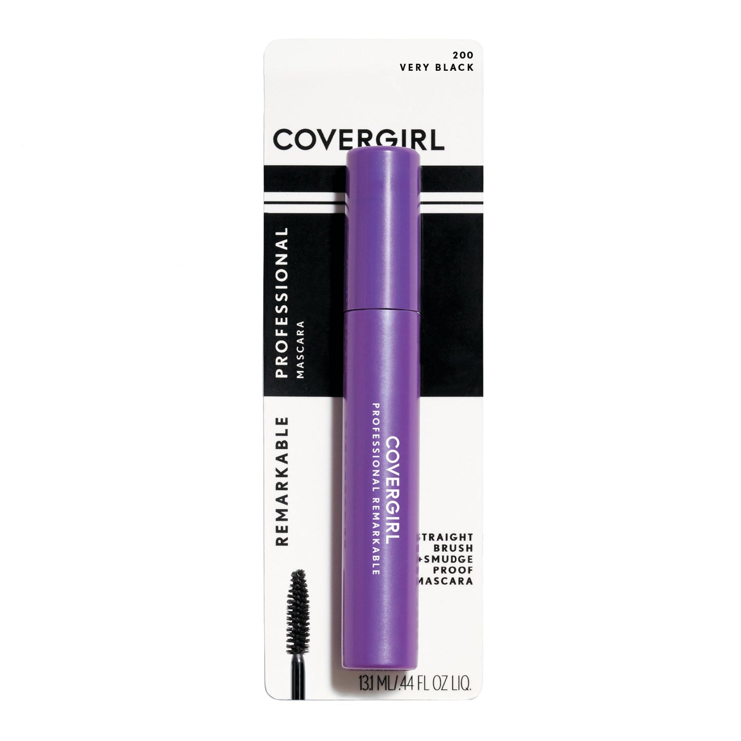 CoverGirl Professional Remarkable Washable Mascara, Very Black [200] 0.30 oz ( Pack of 4)