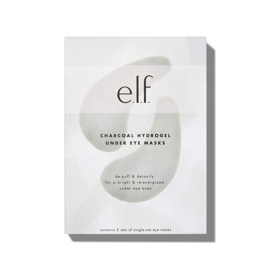 e.l.f. Charcoal Hydrogel Under Eye Masks, Reduces Puffiness, Prevents Impurities, Soothes & Hydrates, 3 Pack