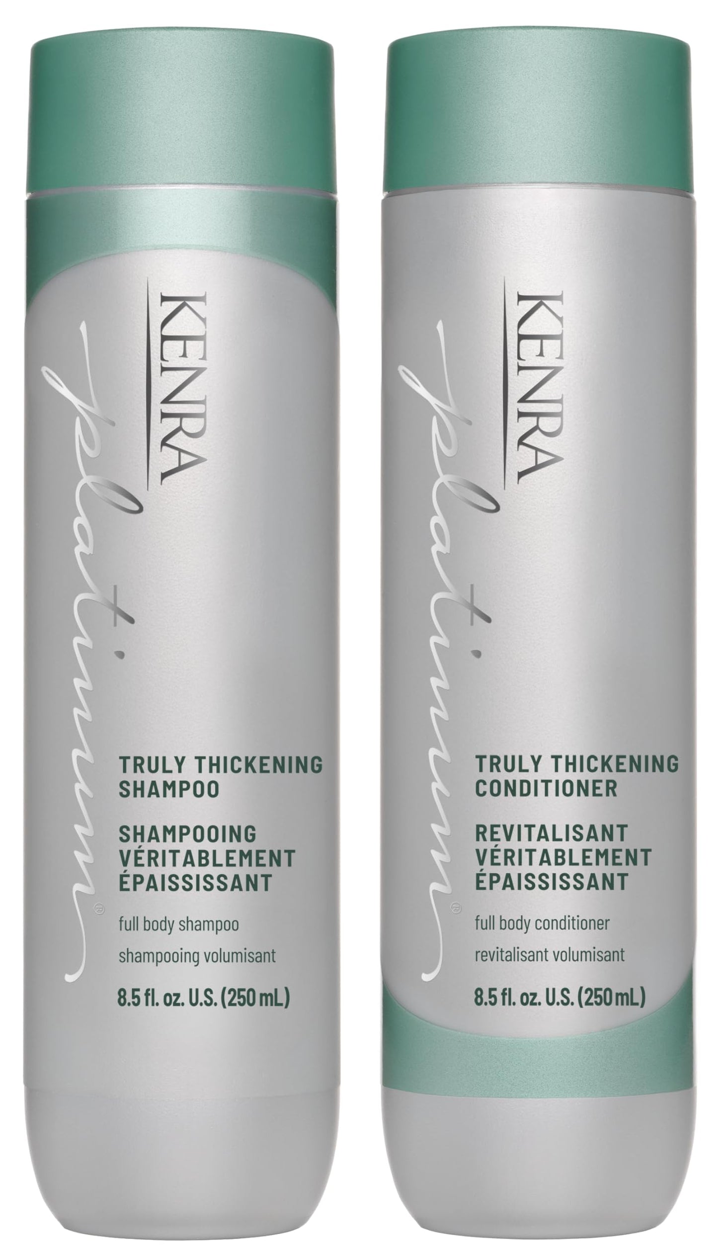 Kenra Platinum Truly Thickening Shampoo & Conditioner Set | Volumizing + Fuller-Looking Hair | Adds Body | Lightweight | for Fine & Thin Hair |