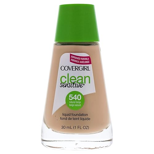 COVERGIRL, Clean Sensitive Skin Foundation, Natural Beige, 1 Count (packaging may vary)