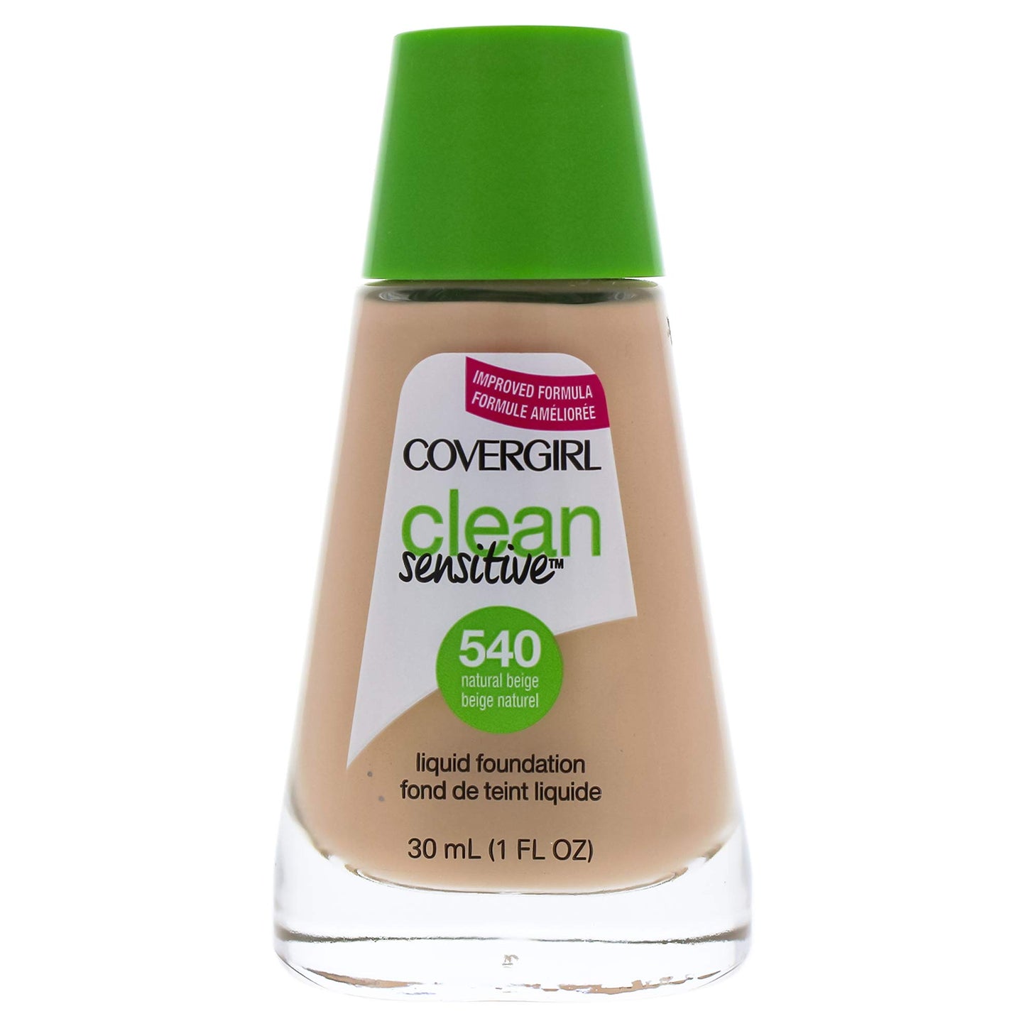 COVERGIRL, Clean Sensitive Skin Foundation, Natural Beige, 1 Count (packaging may vary)