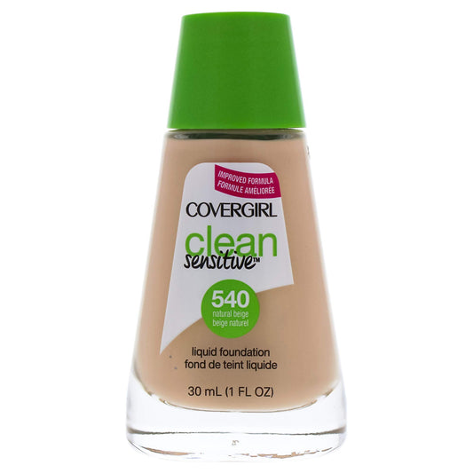 COVERGIRL, Clean Sensitive Skin Foundation, Natural Beige, 1 Count (packaging may vary)