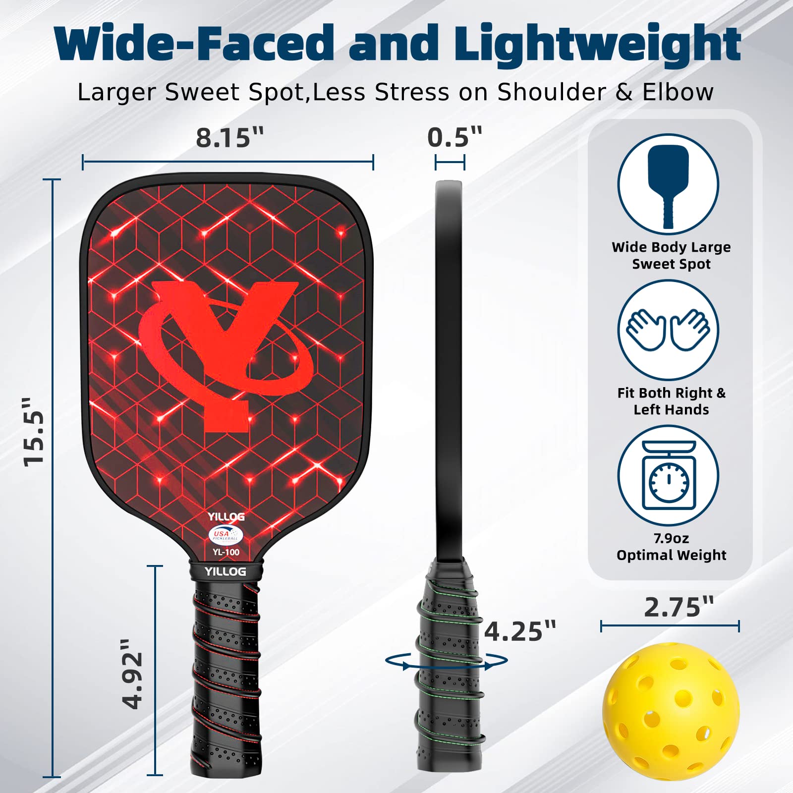 YILLOG Pickleball Paddle - Thumbnail 5