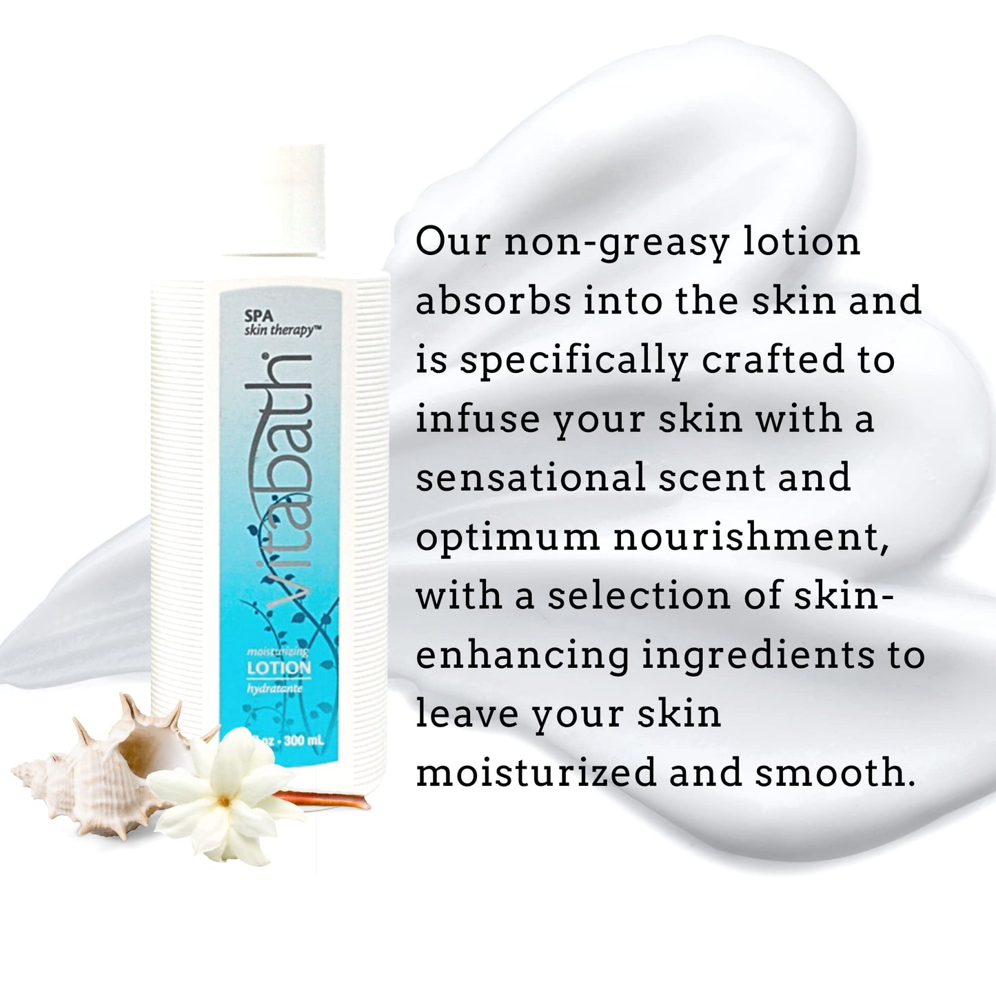 Vitabath Spa Skin Therapy Everyday Skincare Set Moisturizing Shower Gel Wash, Reviving Lotion & Exfoliating Body Scrubber Pouf - Refreshing Foam