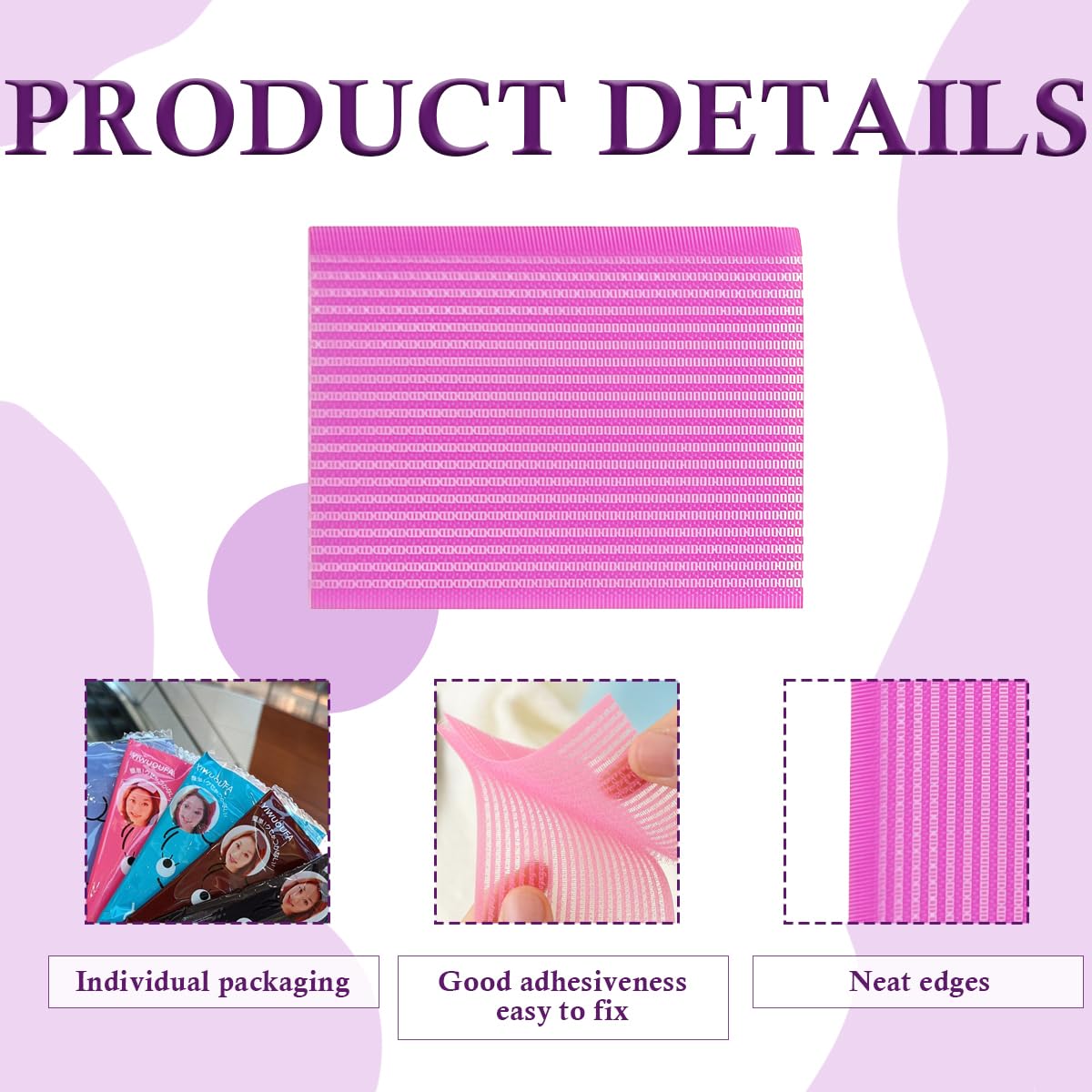 10 Pieces Colorful Magic Bangs Hair Sticker Square Nylon Hair Paste Pad Hair Fringe Fixed Clip Hairpin Care Tool for Makeup Accessories (Color Random