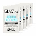 Duke Cannon Cold Shower Cooling Field Towels - 15 Individually Wrapped Towels - Men's Face and Body Wipes - Made with Menthol & Aloe - Instant Refresh