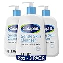 Cetaphil Face Wash, Hydrating Gentle Skin Cleanser for Dry to Normal Sensitive Skin, 8 oz 3 Pack, Fragrance Free, Soap Free and Non-Foaming